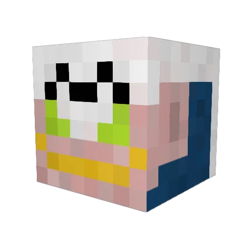 PlanetOrchid Minecraft avatar head, 3D render