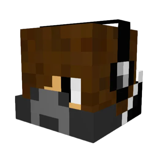 PlanetZR Minecraft avatar head, 3D render