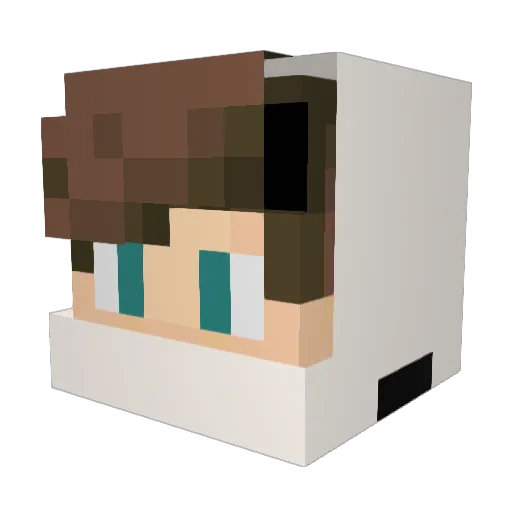 PlanetaGamesYT Minecraft avatar head, 3D render