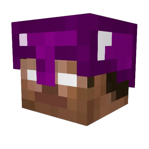 Planetaryflower Minecraft avatar head, 3D render