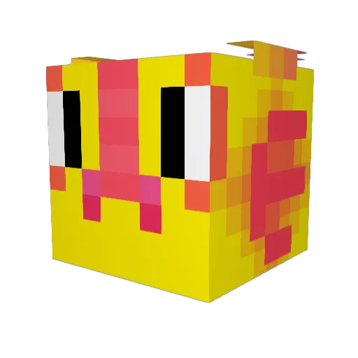 Planetlesliee Minecraft avatar head, 3D render