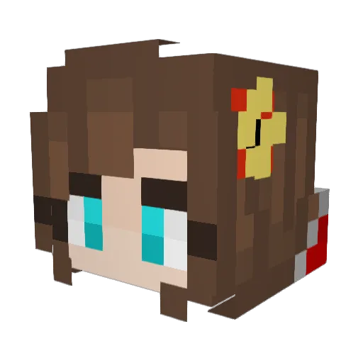 Planetofbugz Minecraft avatar head, 3D render