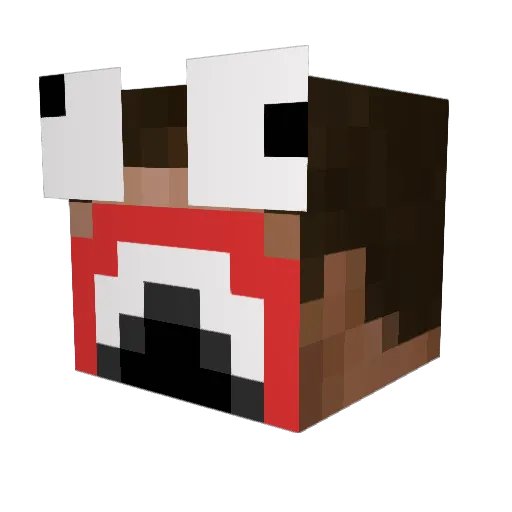 Planettoast Minecraft avatar head, 3D render