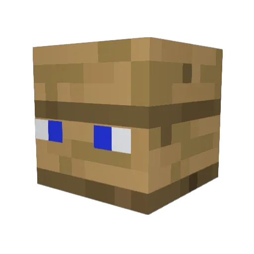 Plank_RL Minecraft avatar head, 3D render