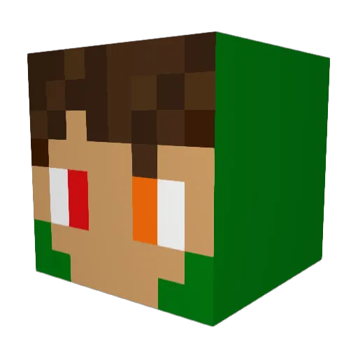 Plankton93 Minecraft avatar head, 3D render