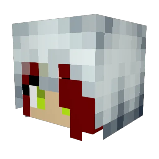 Plankyi Minecraft avatar head, 3D render