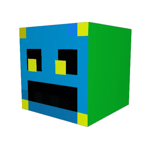 Planlos12 Minecraft avatar head, 3D render