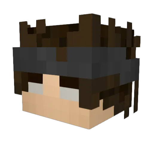 PlanoB Minecraft avatar head, 3D render