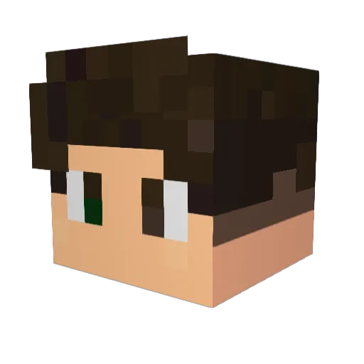 Planox_ Minecraft avatar head, 3D render