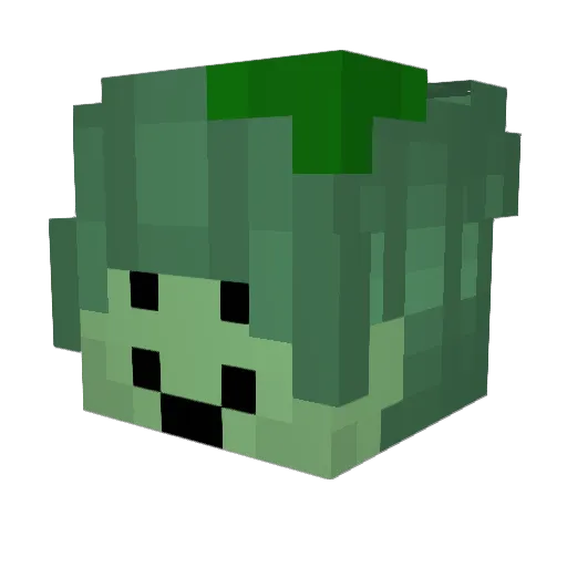 Plant1fy Minecraft avatar head, 3D render