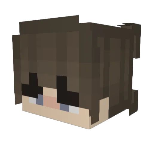 PlantPrinceKai Minecraft avatar head, 3D render
