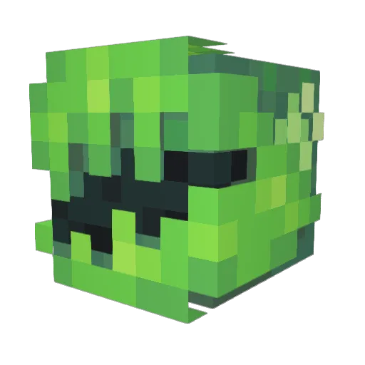 Plant_2222 Minecraft avatar head, 3D render