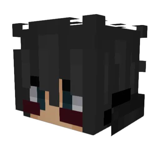 Plant_Miko Minecraft avatar head, 3D render