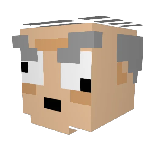 PlantationMaster Minecraft avatar head, 3D render