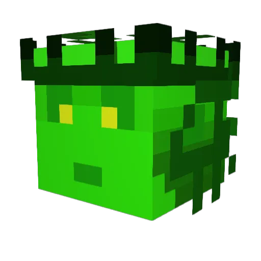 Plantiant Minecraft avatar head, 3D render