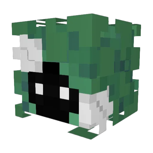 Plantl Minecraft avatar head, 3D render