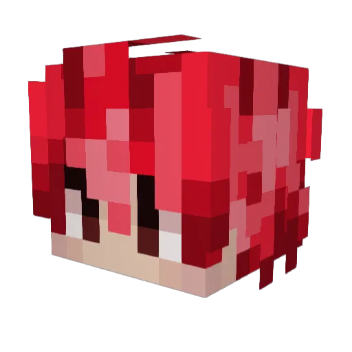 Plantly Minecraft avatar head, 3D render