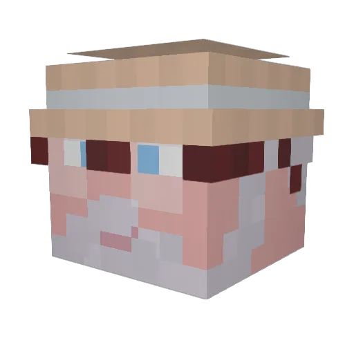 Plantman37 Minecraft avatar head, 3D render