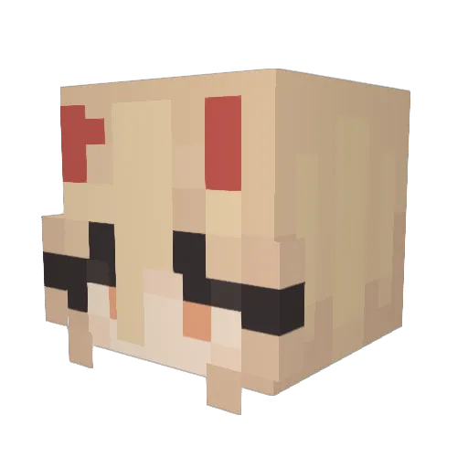 Plantpage Minecraft avatar head, 3D render
