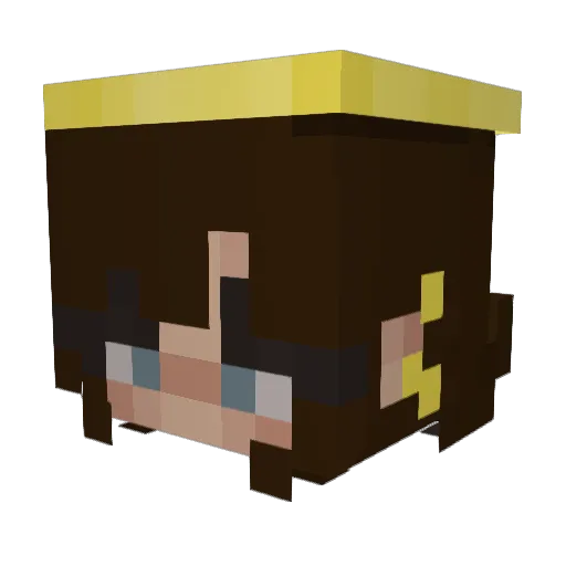 Plantpluto Minecraft avatar head, 3D render