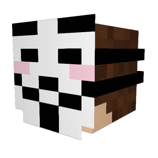 PlantumExecutum Minecraft avatar head, 3D render
