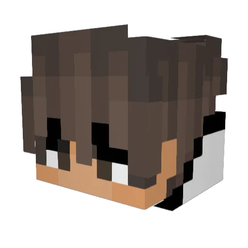 Plaowe Minecraft avatar head, 3D render