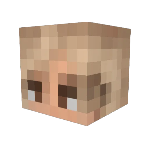 Plapparazzi Minecraft avatar head, 3D render