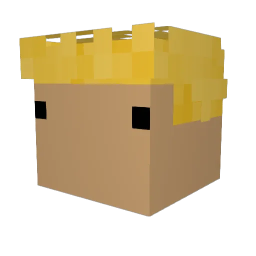 PlaqueBoyPagani Minecraft avatar head, 3D render