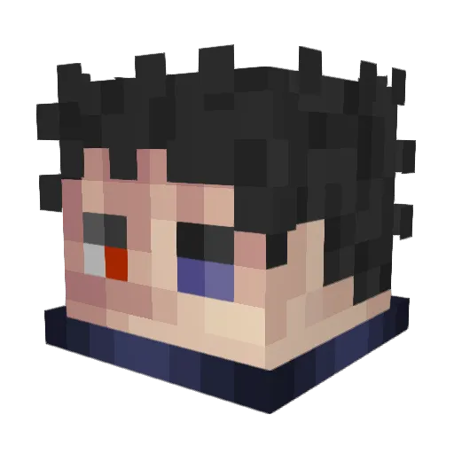 PlarpMaster Minecraft avatar head, 3D render