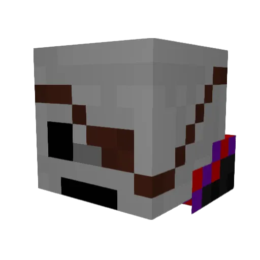 Plasbez Minecraft avatar head, 3D render