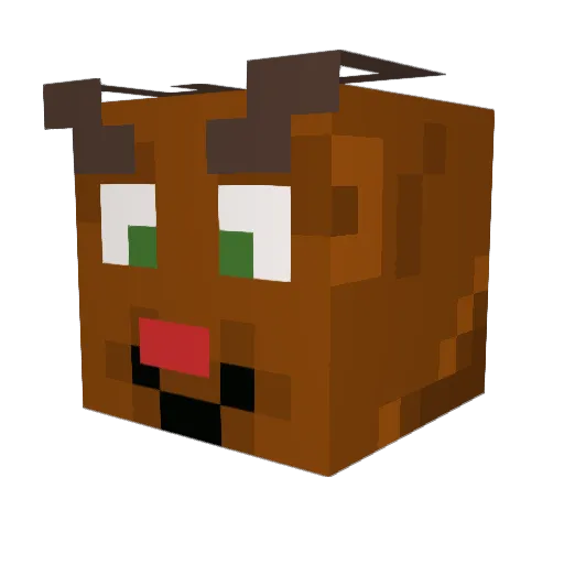 Plashyr Minecraft avatar head, 3D render
