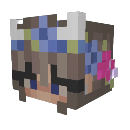 PlaskiPL69 Minecraft avatar head, 3D render