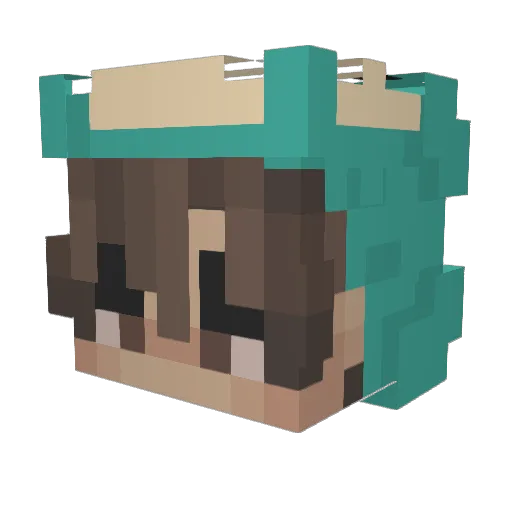 Plasm4 Minecraft avatar head, 3D render