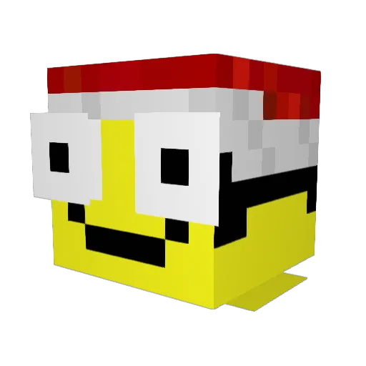 PlasmaHydra Minecraft avatar head, 3D render