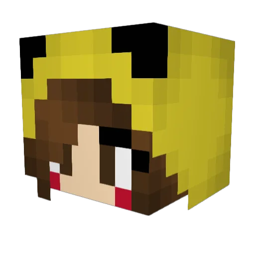 PlasmaShimmer Minecraft avatar head, 3D render