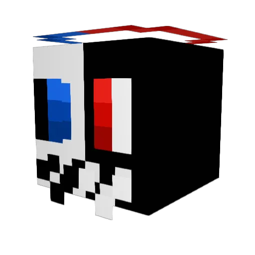 Plasma_scoped Minecraft avatar head, 3D render