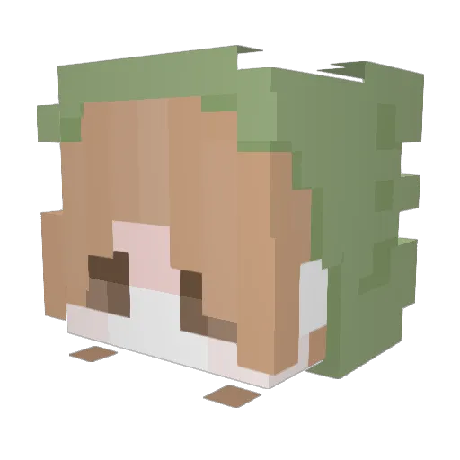 Plasmabeef Minecraft avatar head, 3D render