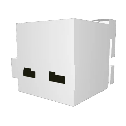 Plasmablast Minecraft avatar head, 3D render