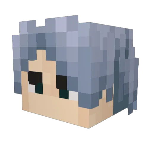 Plasmag Minecraft avatar head, 3D render