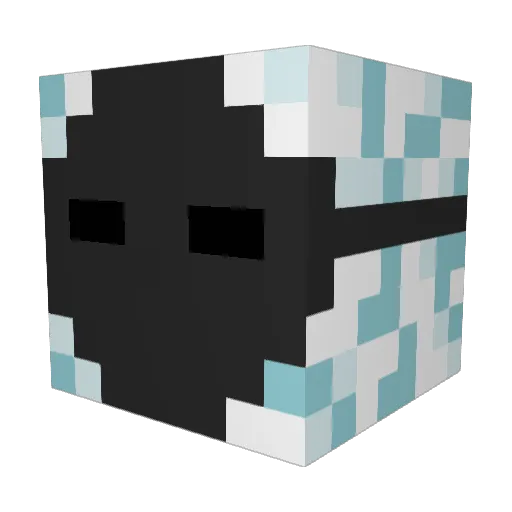 Plasmahai Minecraft avatar head, 3D render