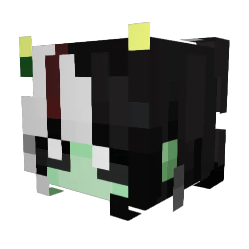 Plasmaphobe Minecraft avatar head, 3D render