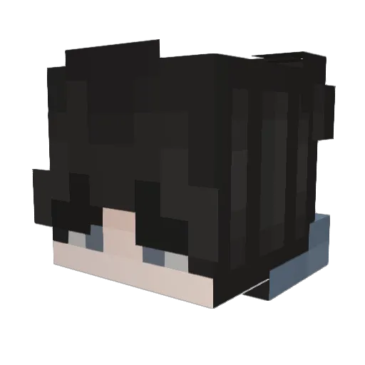 Plasmaplaz Minecraft avatar head, 3D render