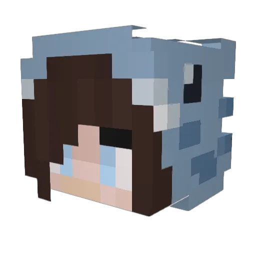 PlasticBag15 Minecraft avatar head, 3D render