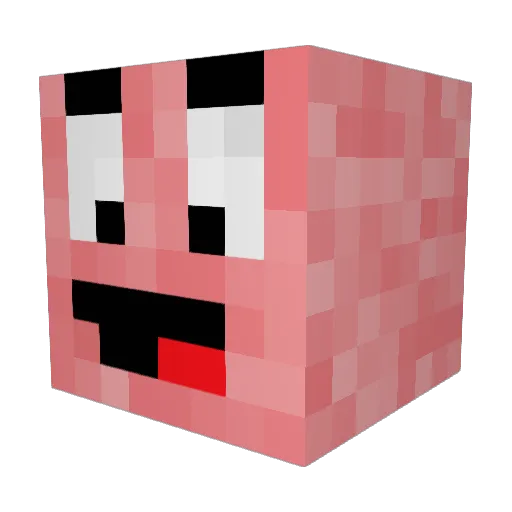 PlasticCheetos Minecraft avatar head, 3D render