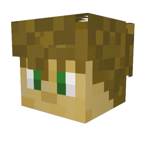 Plastkast Minecraft avatar head, 3D render