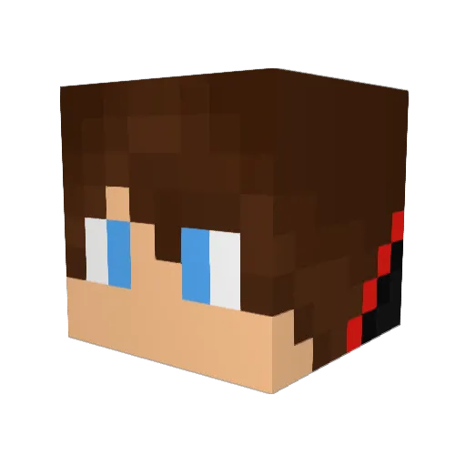 PlatG Minecraft avatar head, 3D render