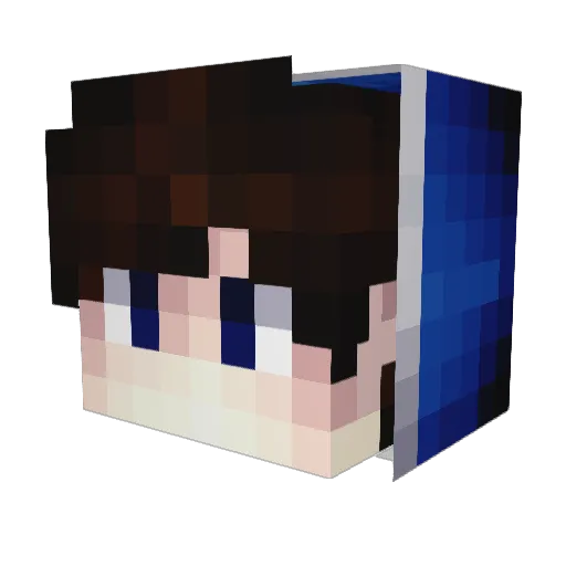 Platano0 Minecraft avatar head, 3D render