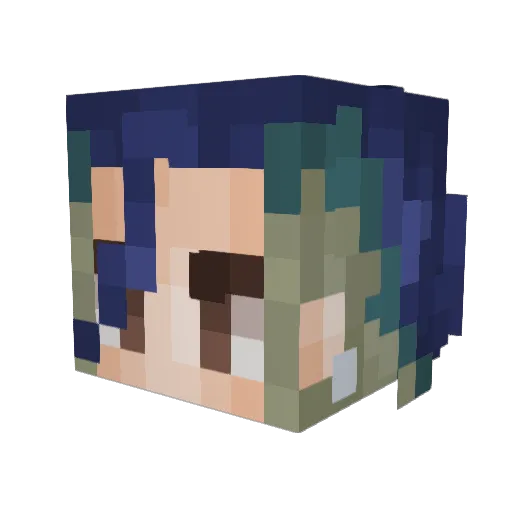 Platepepj Minecraft avatar head, 3D render