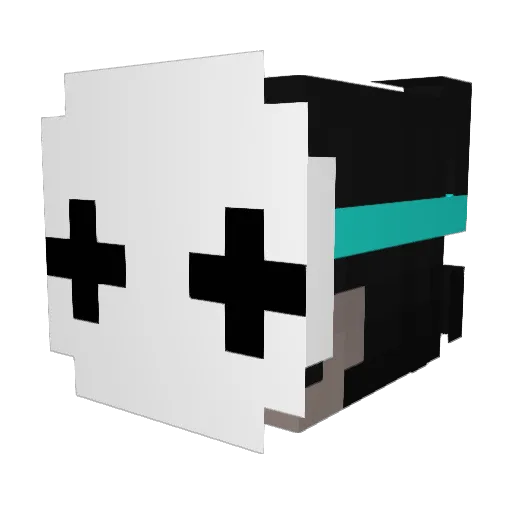 PlatexMC Minecraft avatar head, 3D render