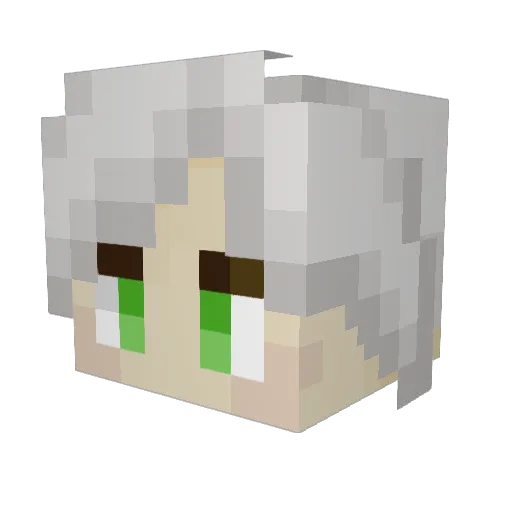 Plathar Minecraft avatar head, 3D render